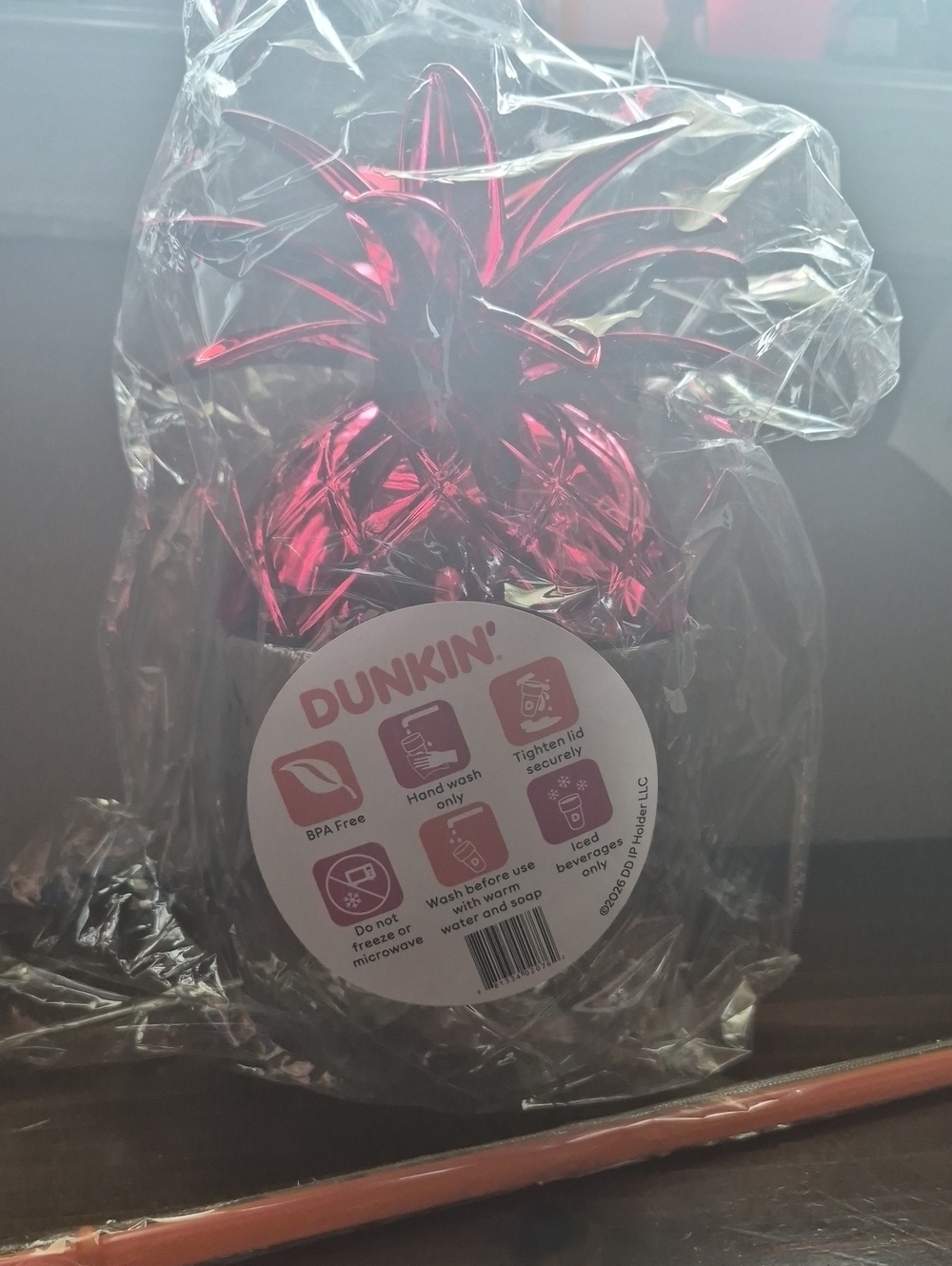 Dunkin' Pink Pineapple Shaped Tumbler